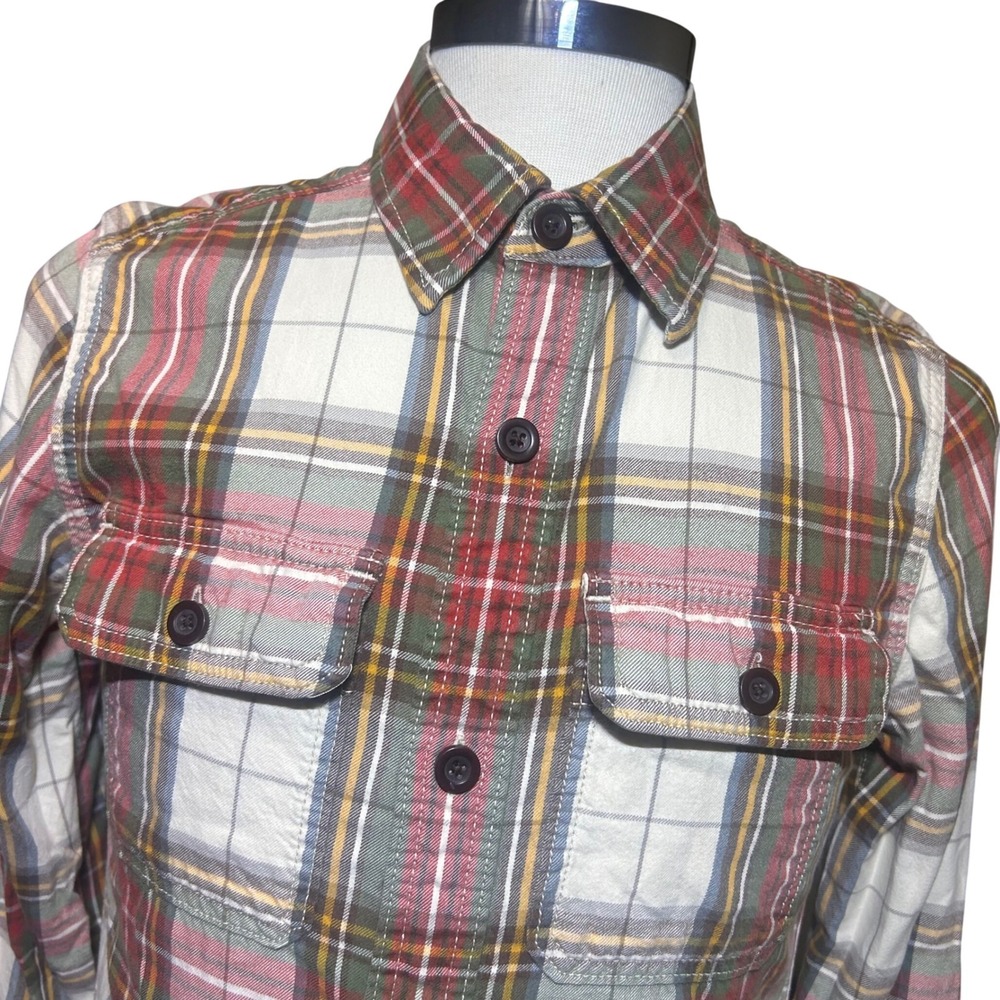 Abercrombie & Fitch Mens Small Muscle Fit Plaid Button Down Shirt Long Sleeve